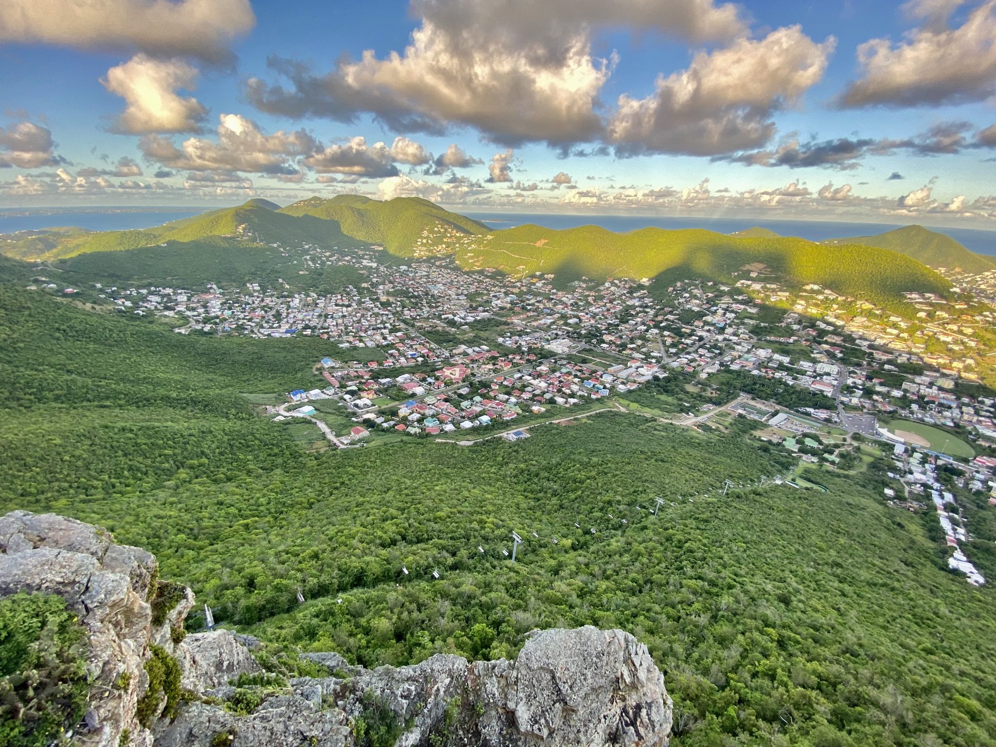 Panorama SAINT MARTEEN côté hollandais- Duplex LA JUNGLE BLEUE -Résidence Anse Margot - île de SAINT MARTIN - Antilles Françaises