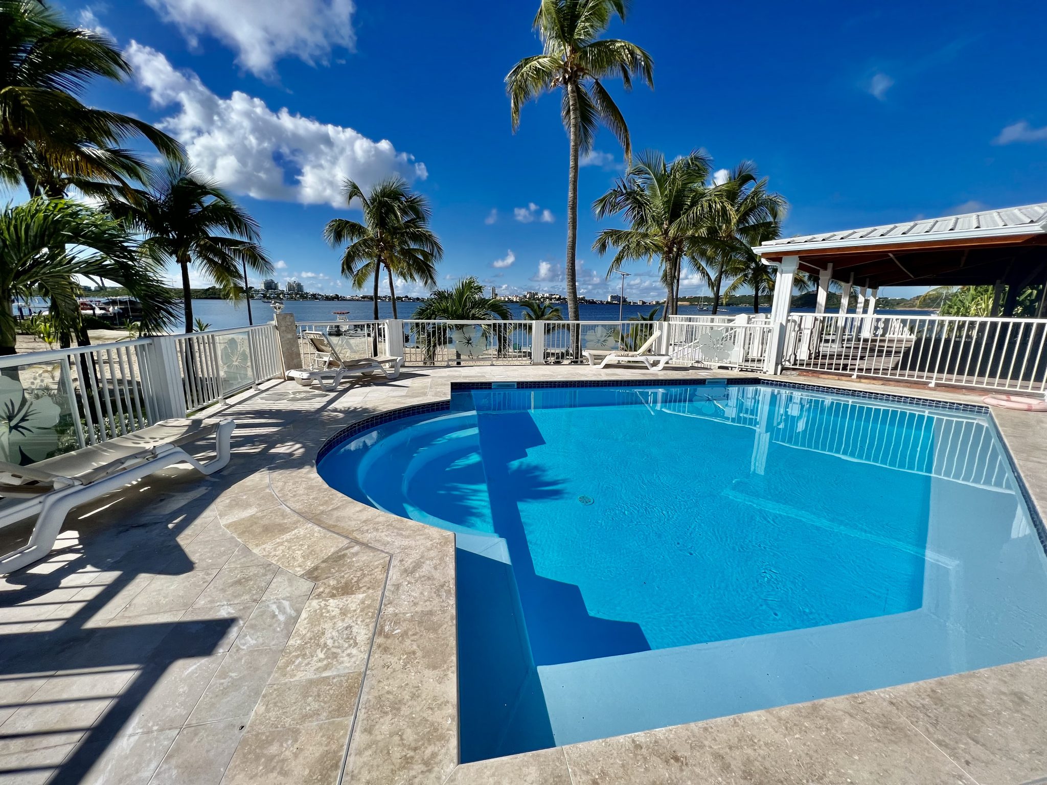 Piscine n°1 vue mer-Duplex LA JUNGLE BLEUE - Résidence Anse MARGOT - SAINT MARTIN