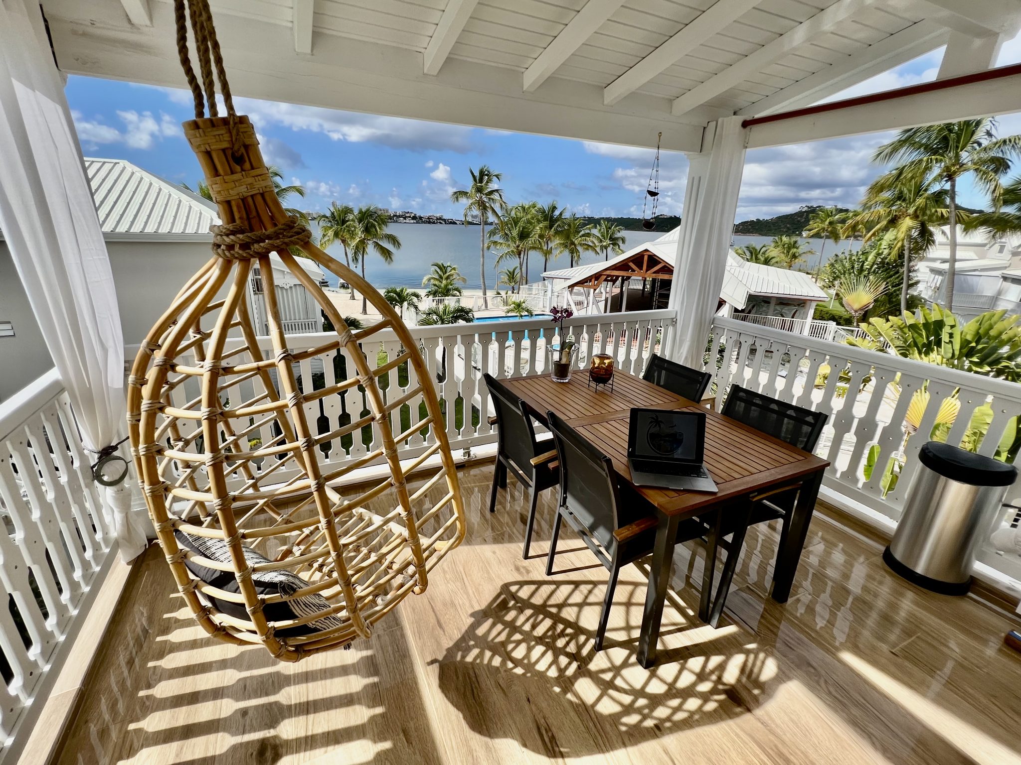 Terrasse splendide vue mer-Duplex LA JUNGLE BLEUE - Résidence Anse MARGOT - SAINT MARTIN