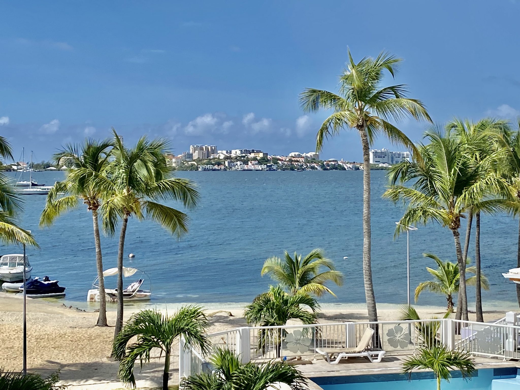 Vue terrasse - Duplex LA JUNGLE BLEUE -Résidence Anse Margot - île de SAINT MARTIN - Antilles Françaises